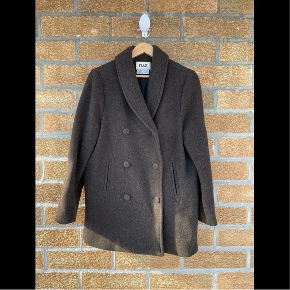 Flax wool coat size small - Picture 2 of 10